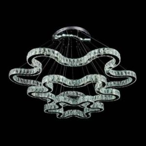 SWIRLY PYRAMID CRYSTAL CHANDELIER